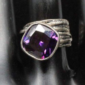 Silpada 925 Sterling Silver | Gladiator Glam | Purple Cubic Zirconia
